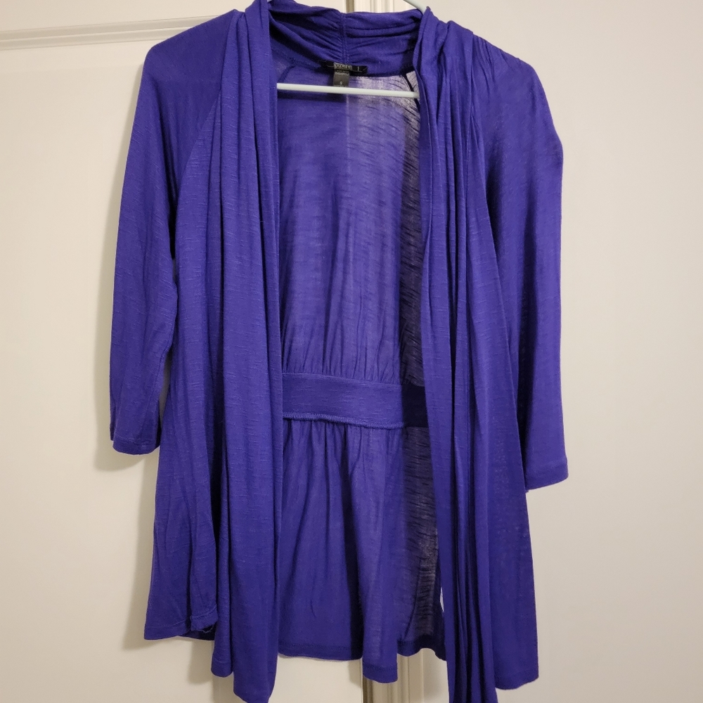 AGB size small purple fly away. 3/4 length sleeve